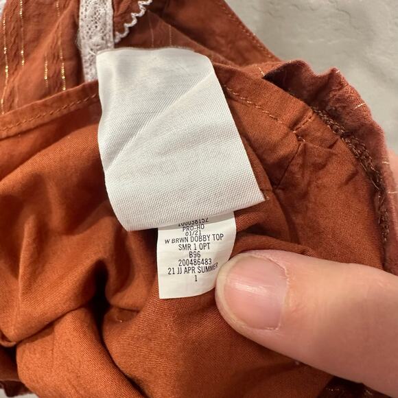 Janie and Jack Brown Lurex Ruffle Tank - Picture 8 of 8